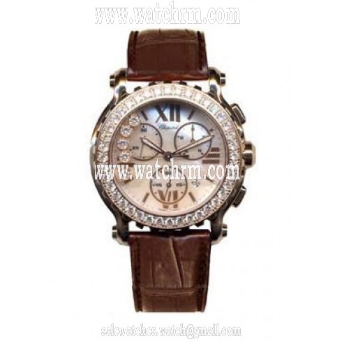 Chopard Happy Sport Mother of Pearl Dial Chronograph Diamond Ladies Watch 283583-5003