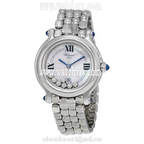 Chopard Happy Sport Mother of Pearl Floating Diamond Dial Ladies Watch 278236-3016