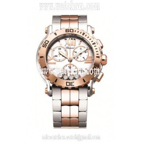 Chopard Happy Sport Mother of Pearl Two-Tone 18k Gold Unisex Watch 288499-6002