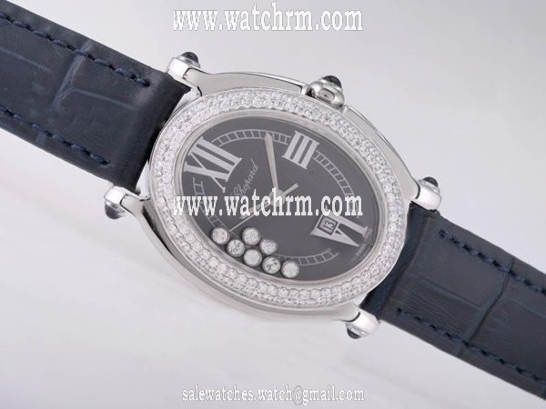 Chopard Happy Sport Oval 278937-3005 Blue Dial Oval Quartz Watch