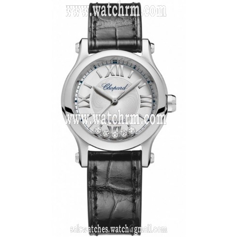 Chopard Happy Sport Silver-Toned Dial Ladies Watch 278573-3001