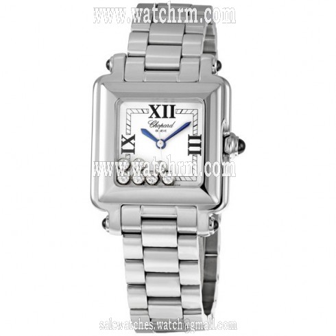Chopard Happy Sport Square Ladies Watch 278349-3006WHT