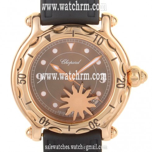 Chopard Happy Sport Sun Brown Brown Dial Ladies Quarz Watch 283578-5001