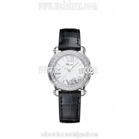 Chopard Happy Sport White Dial Diamond Ladies Watch 278509-3007