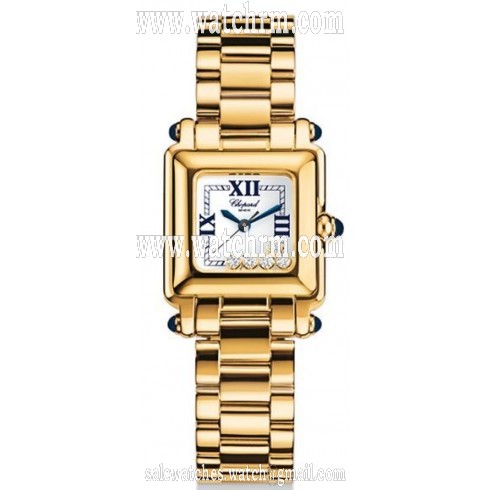 Chopard Happy Sport White Dial Gold Stainless Steel Ladies Quartz Watch