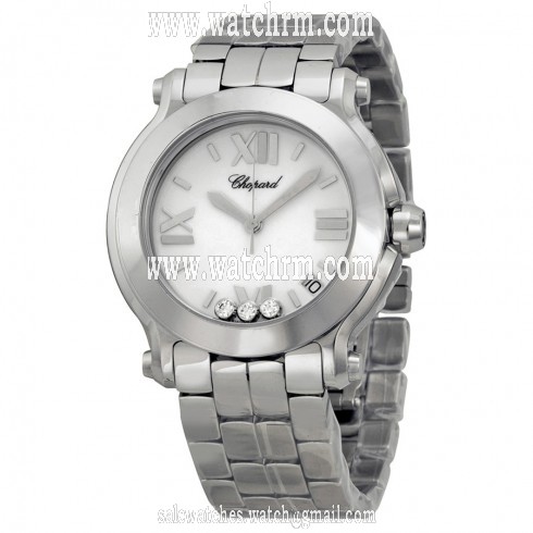 Chopard Happy Sport White with Diamonds Dial Ladies Watch 278477-3013