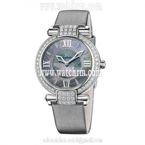 Chopard Imperiale 18k White Gold Case Diamond Bezel Mother of Pearl Dial Ladies Watch 384242-1006