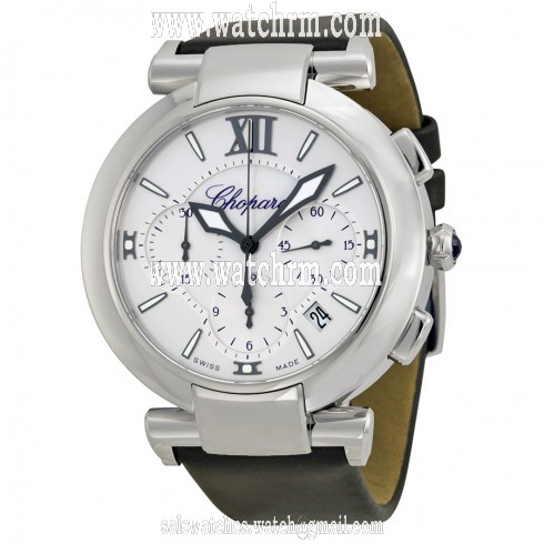 Chopard Imperiale Automatic Silver and Mother of Pearl Dial Black Satin Men's Satin Strap Watch 388549-3001BKSAT