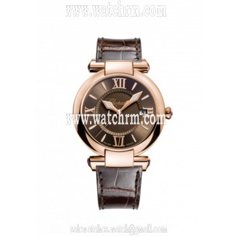 Chopard Imperiale Brown Dial 18K Rose Gold Ladies Watch 384221-5009