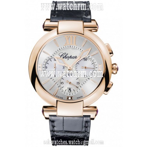 Chopard Imperiale Chronograph Mother of Pearl Dial Brown Leather Men's Watch 384211-5001