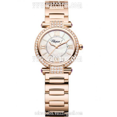 Chopard Imperiale Diamond Mother of Pearl Dial 18 kt Rose Gold Ladies Watch 384238-5004