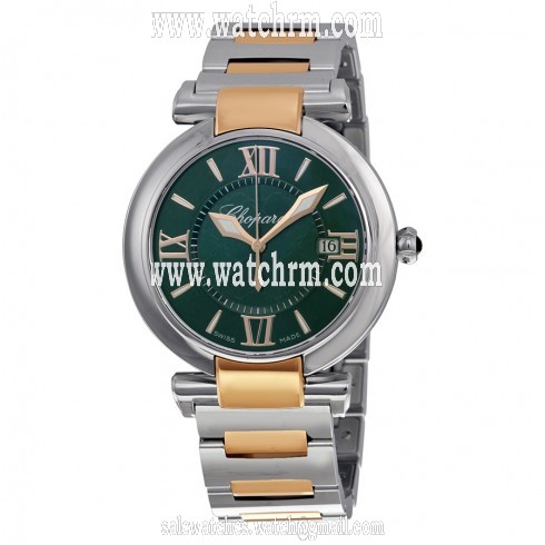 Chopard Imperiale Green Dial Stainless Steel and 18kt Rose Gold Ladies Watch 388532-6007