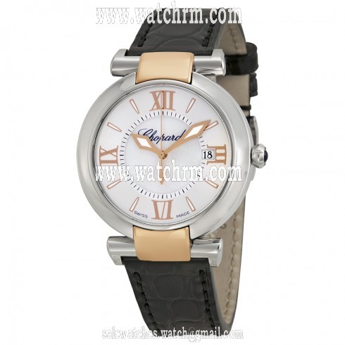 Chopard Imperiale Mother of Pearl Dial Black Leather Strap Ladies Watch 388532-6001