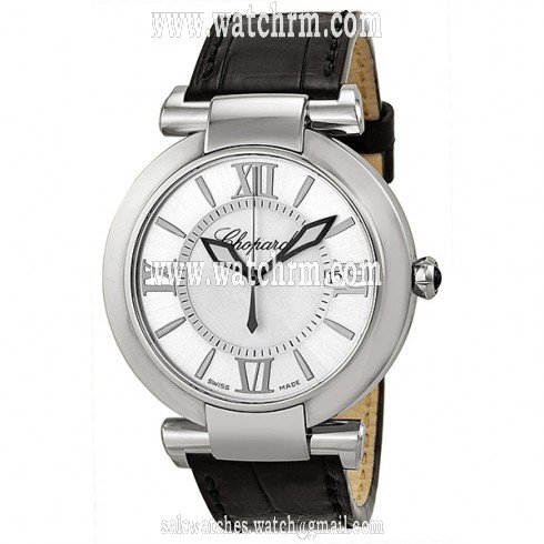 Chopard Imperiale Silver Dial Black Leather Automatic Unisex Watch 388531-3001