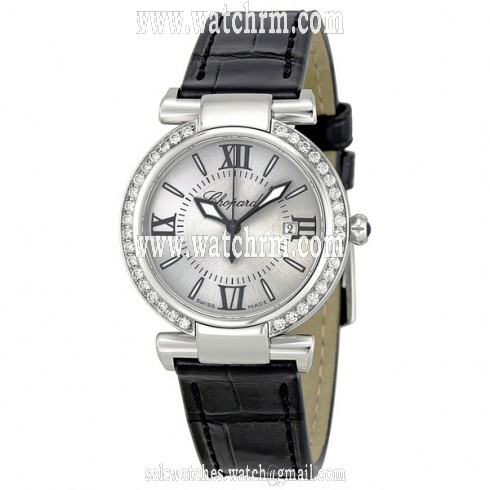 Chopard Imperiale Silver Dial Diamond Bezel Ladies Watch 388541-3003
