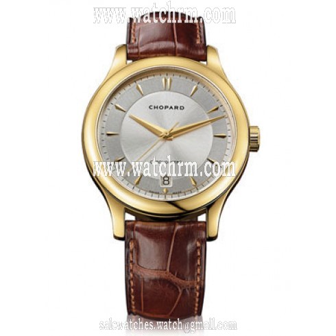 Chopard L.U.C. Classic Automatic Silver Dial 18 kt Yellow Gold Men's Watch 161907-0001