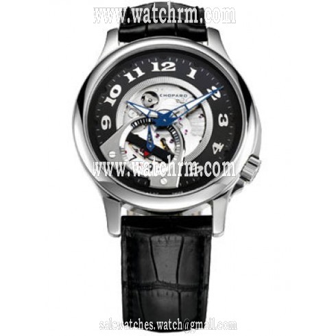 Chopard L.U.C. Tech Twist Black Open-worked Dial Stainless Steel Men's Watch 1684