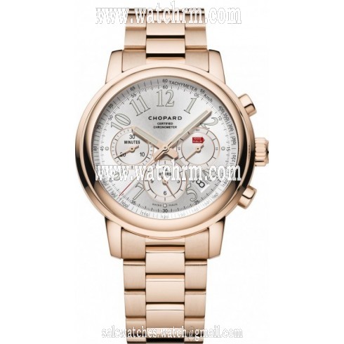 Chopard Mille Miglia Chronograph Silver Dial 18 Carat Rose Gold Automatic Men's Watch 151274-5001