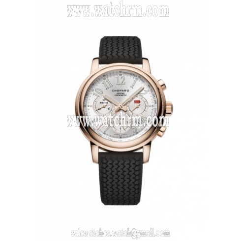 Chopard Mille Miglia Chronograph Silver Dial 18 Carat Rose Gold Automatic Men's Watch 161274-5004