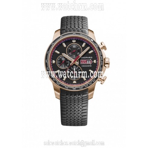 Chopard Mille Miglia GTS Black Dial Black Rubber Chornograph Automatic Men's Watch 161293-5001