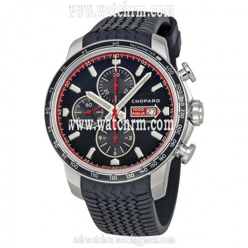 Chopard Mille Miglia GTS Chrono Black Dial Black Rubber Racing Tires Men's Watch 168571-3001