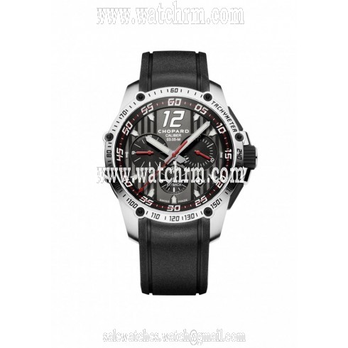 Chopard Superfast Chrono Black Dial Rubber Strap Men's Watch 168535-3001
