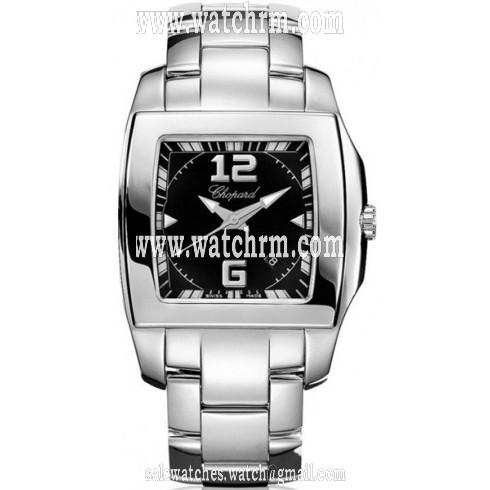 Chopard Two O Ten Black Dial Stainless Steel Ladies Watch 118464-3001