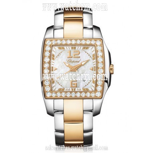 Chopard Two O Ten Mother of Pearl Dial Diamond Two Tone Ladies Watch 108473-9001