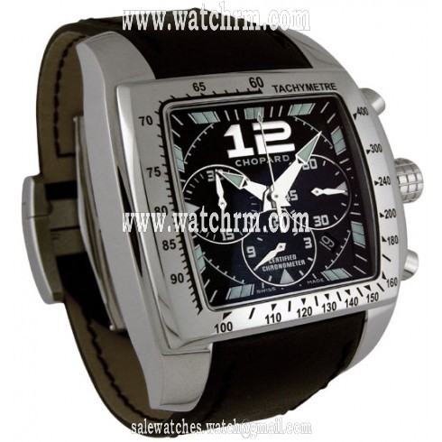 Chopard Two O Ten Steel Black Chronograph Men's Watch 168961-3001