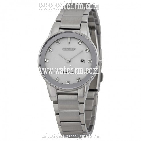 Citizen Axiom Eco-drive Silver Dial Sainless Steel Quartz Ladies Watch Ga1050-51b