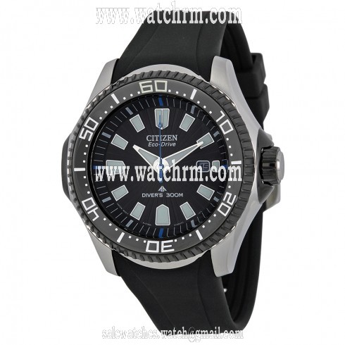Citizen Black Dial Black Rubber Strap Men's Watch BN0085-01E