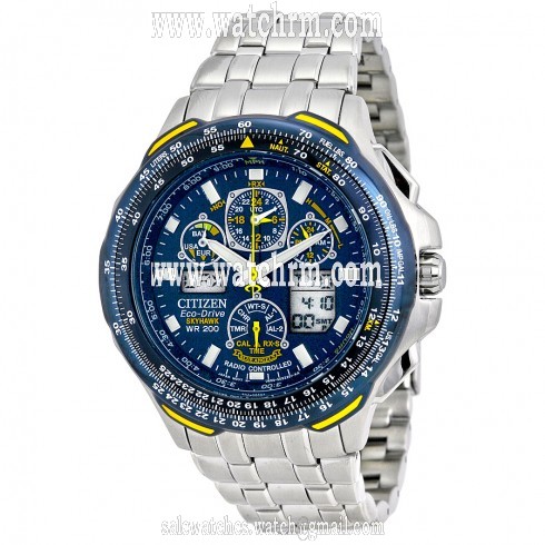 Citizen Blue Angels Skyhawk A-T Eco Drive Stainless Steel Men's Watch JY0040-59L