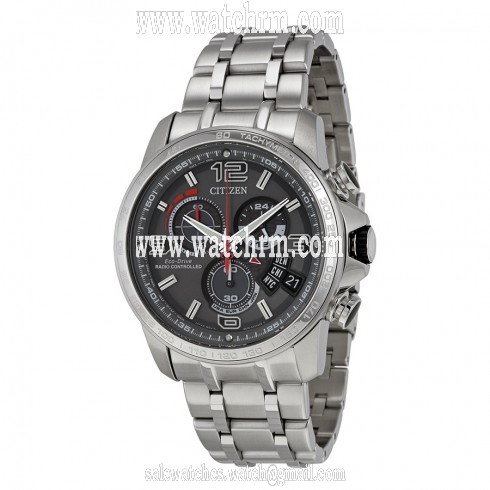 Citizen Chrono-Time A-T Eco-Drive Grey Dial Stainless Steel Men's Watch BY0100-51H