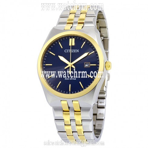 Citizen Corso Eco-Drive Blue Dial Two-Tone Stainless Steel Men's Watch BM7334-58L