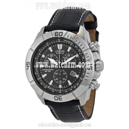 Citizen Eco Drive Black Chronograph Dial Sport Men's Watch AT0810-12E