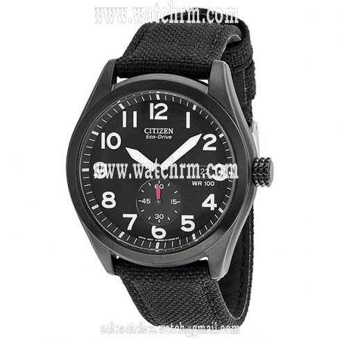 Citizen Eco Drive Black Dial Nylon Strap Men's Watch BV1085-06E