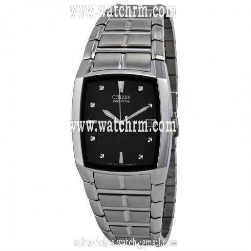 Citizen Eco Drive Black Dial Stainless Steel Men's Watch BM6550-58E