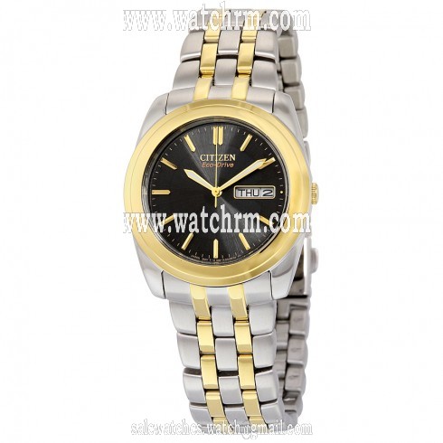 Citizen Eco-Drive Black Dial Two-tone Men's Watch BM8224.51E