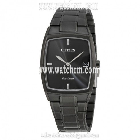 Citizen Eco-Drive Black Stainless Steel Men's Dress Watch AU1077-59H