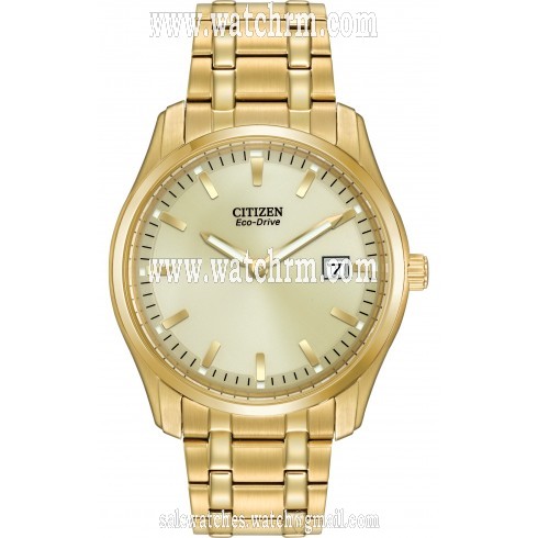 Citizen Eco-Drive Chamagne Dial Gold-Tone Stainless Steel Men's Watch AU1042-53P