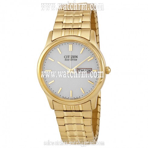 Citizen Men's Bracelet Eco Drive Flexible Band Gold-tone Watch BM8452-99P