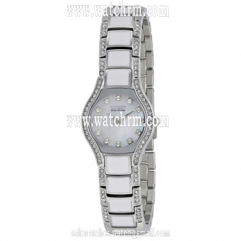 Citizen Normandie Mother of Pearl Dial Eco-Drive Ladies Watch EW9870-81D