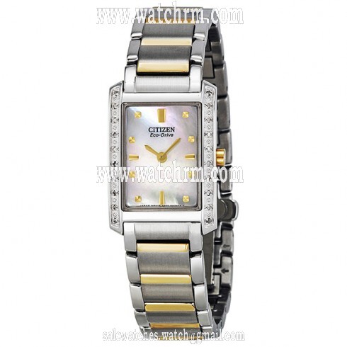 Citizen Palidoro Eco-Drive Diamond Mother of Pearl Dial Two-Tone Stainless Steel Ladies Watch EX1134-59D