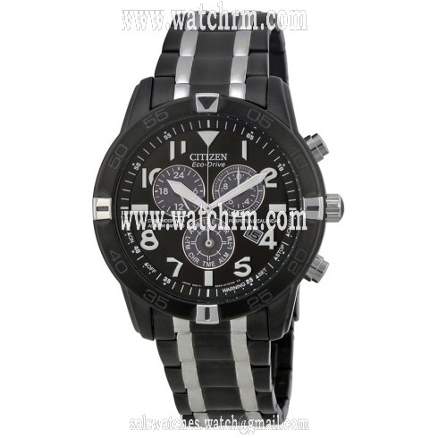 Citizen Perpetual Calendar Eco-Drive Chronograph Black IP Stainless Steel Men's Watch BL5478-55E