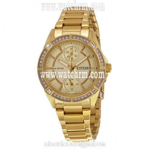 Citizen POV Eco-Drive Champagne Dial Ladies Watch FD3002-51P