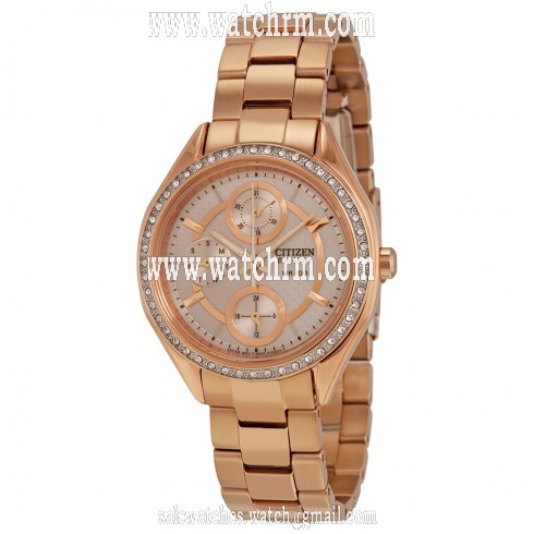 Citizen POV Eco-Drive Champagne Dial Ladies Watch FD1063-57X
