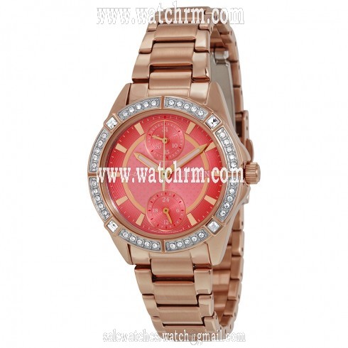 Citizen POV Eco-Drive Coral Dial Ladies Watch FD3003-58X