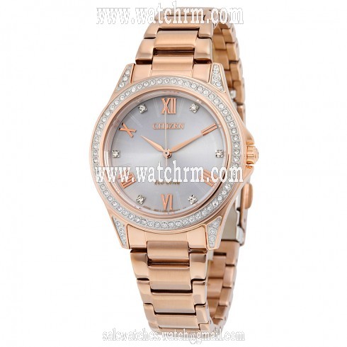 Citizen POV Eco-Drive Rose Gold-tone Stainless Steel Ladies Watch EM0233-51A