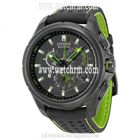 Citizen Proximity Eco Drive Black Dial Leather Men's Watch AT7035-01E
