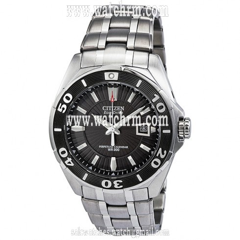 Citizen Signature Eco-Drive Black Dial Stainless Steel Men's Watch BL1250-55E
